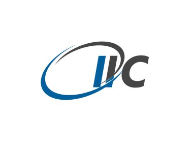 IIC yaratıcı logo tasarımı vektör çizimi