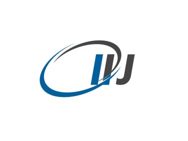 IIJ yaratıcı logo tasarımı vektör çizimi