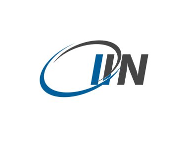 IIN yaratıcı logo tasarımı vektör çizimi