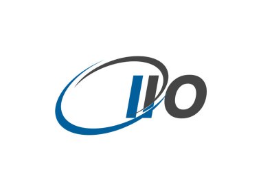 IIO yaratıcı logo tasarımı vektör çizimi
