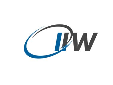 IIW yaratıcı logo tasarımı vektör çizimi