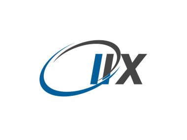 IIX yaratıcı logo tasarımı vektör çizimi