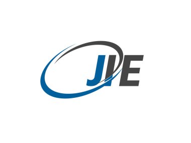 JIE yaratıcı logo tasarımı vektör çizimi