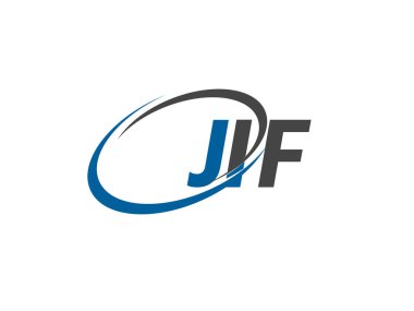 JIF yaratıcı logo tasarımı vektör çizimi