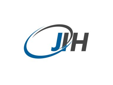 JIH yaratıcı logo tasarımı vektör çizimi