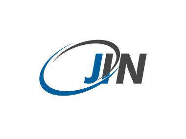 JIN yaratıcı logo tasarımı vektör çizimi
