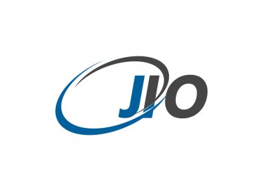 JIO yaratıcı logo tasarımı vektör çizimi
