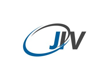 JIV yaratıcı logo tasarımı vektör çizimi