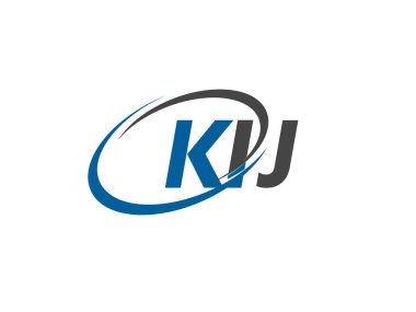 KIJ yaratıcı logo tasarımı vektör çizimi
