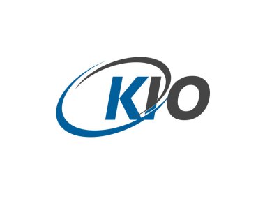 KIO yaratıcı logo tasarımı vektör çizimi