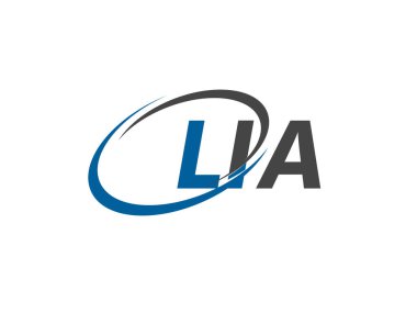 LIA yaratıcı logo tasarımı vektör çizimi