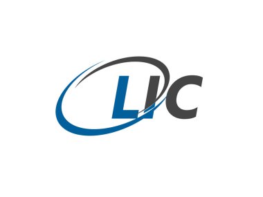 LIC yaratıcı logo tasarımı vektör çizimi