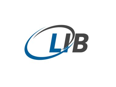 LIB yaratıcı logo tasarımı vektör çizimi