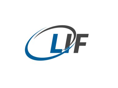 LIF yaratıcı logo tasarımı vektör çizimi