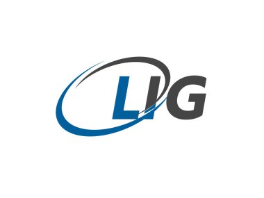 LIG yaratıcı logo tasarımı vektör çizimi