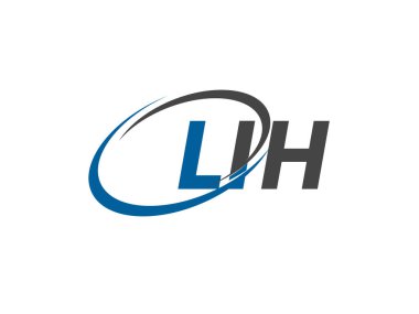 LIH yaratıcı logo tasarımı vektör çizimi