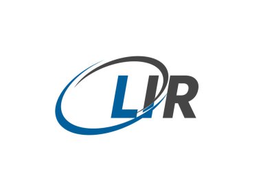 LIR yaratıcı logo tasarımı vektör çizimi