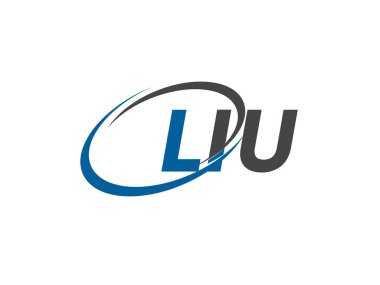 LIU yaratıcı logo tasarımı vektör çizimi