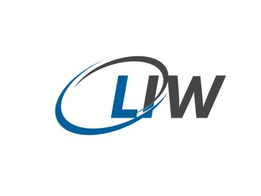 LIW yaratıcı logo tasarımı vektör çizimi