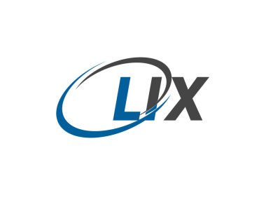 LIX yaratıcı logo tasarımı vektör çizimi