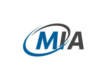 MIA yaratıcı logo tasarımı vektör çizimi
