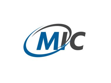 MIC yaratıcı logo tasarımı vektör çizimi