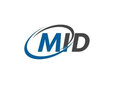MID yaratıcı logo tasarımı vektör çizimi