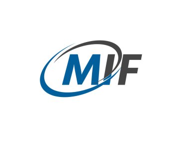 MIF yaratıcı logo tasarımı vektör çizimi