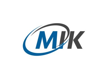 MIK yaratıcı logo tasarımı vektör çizimi