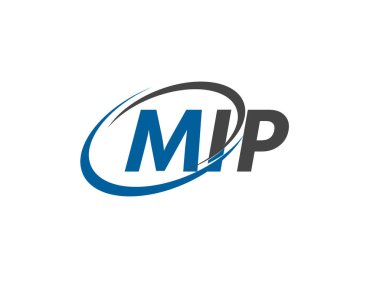 MIP yaratıcı logo tasarımı vektör çizimi