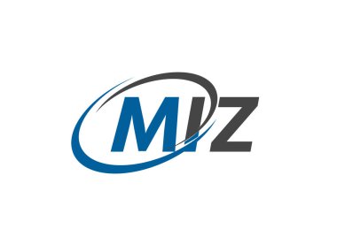 MIZ yaratıcı logo tasarımı vektör çizimi