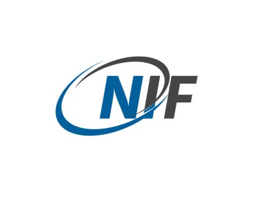 NIF yaratıcı logo tasarımı vektör çizimi