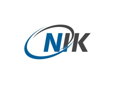 NIK yaratıcı logo tasarımı vektör çizimi