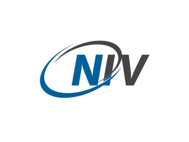 NIV yaratıcı logo tasarımı vektör çizimi