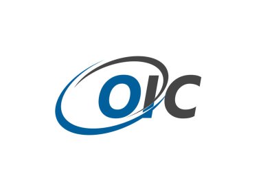 OIC yaratıcı logo tasarımı vektör çizimi