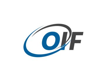OIF yaratıcı logo tasarımı vektör çizimi