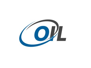 OIL yaratıcı logo tasarımı vektör çizimi