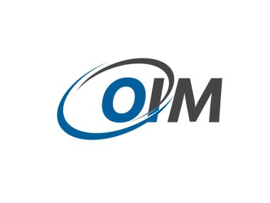 OIM yaratıcı logo tasarımı vektör çizimi