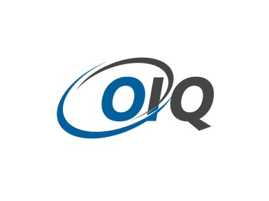 OIQ yaratıcı logo tasarımı vektör çizimi