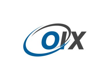 OIX yaratıcı logo tasarımı vektör çizimi