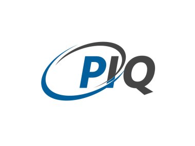 PIQ yaratıcı logo tasarımı vektör çizimi