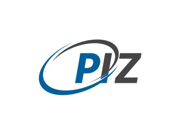 PIZ yaratıcı logo tasarımı vektör çizimi
