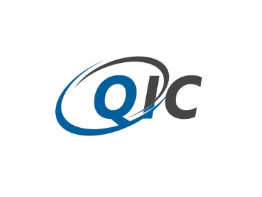 QIC yaratıcı logo tasarımı vektör çizimi