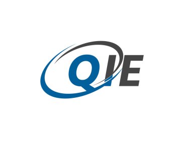 QIE yaratıcı logo tasarımı vektör çizimi