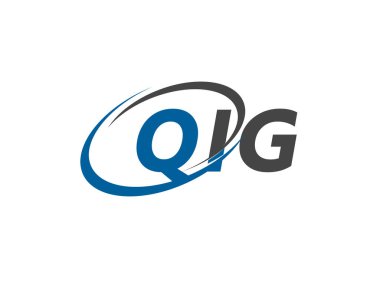 QIG yaratıcı logo tasarımı vektör çizimi