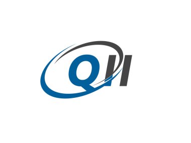QII yaratıcı logo tasarımı vektör çizimi