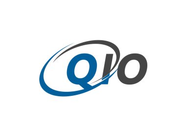 QIO yaratıcı logo tasarımı vektör çizimi