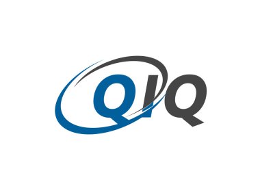QIQ yaratıcı logo tasarımı vektör çizimi