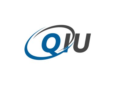 QIU yaratıcı logo tasarımı vektör çizimi