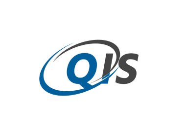 QIS yaratıcı logo tasarımı vektör çizimi
